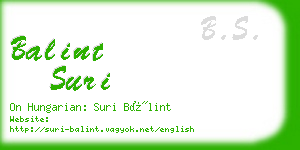 balint suri business card